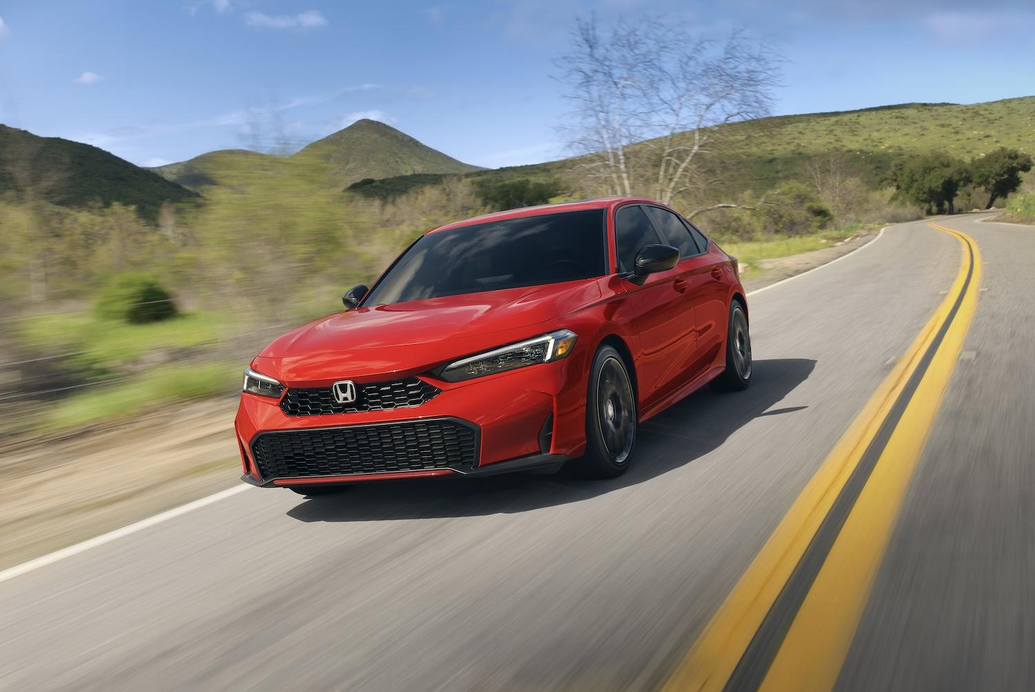 11th Gen Honda Civic 2025 Civic Adds New Hybrid Trims, Sportier Styling and Upgraded Tech 05.1 2025 Honda Civic Sedan Sport Touring Hybrid