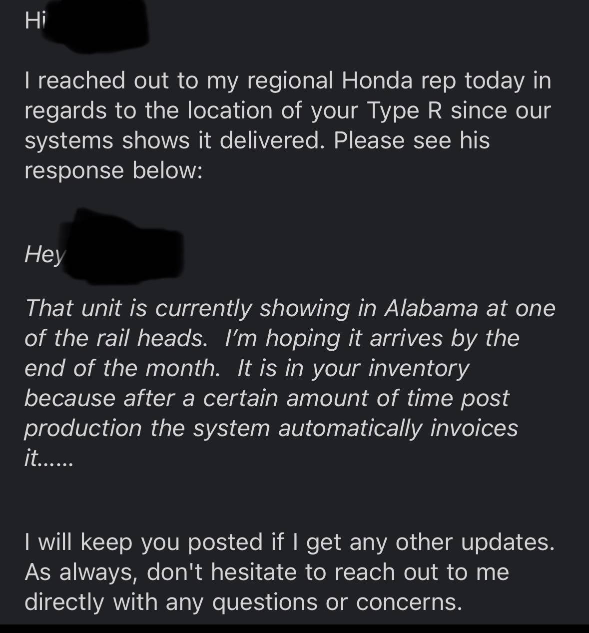 11th Gen Honda Civic East Coast FL5 Delivery Estimates/Confirmations 072A99A4-9E9A-414C-AD50-4F6D0DF5F317