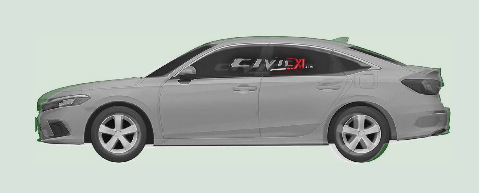 11th Gen Honda Civic Now See The 11th Gen Civic SEDAN Revealed In Patent Images 10th-11th gen Civic Sedan overlaid