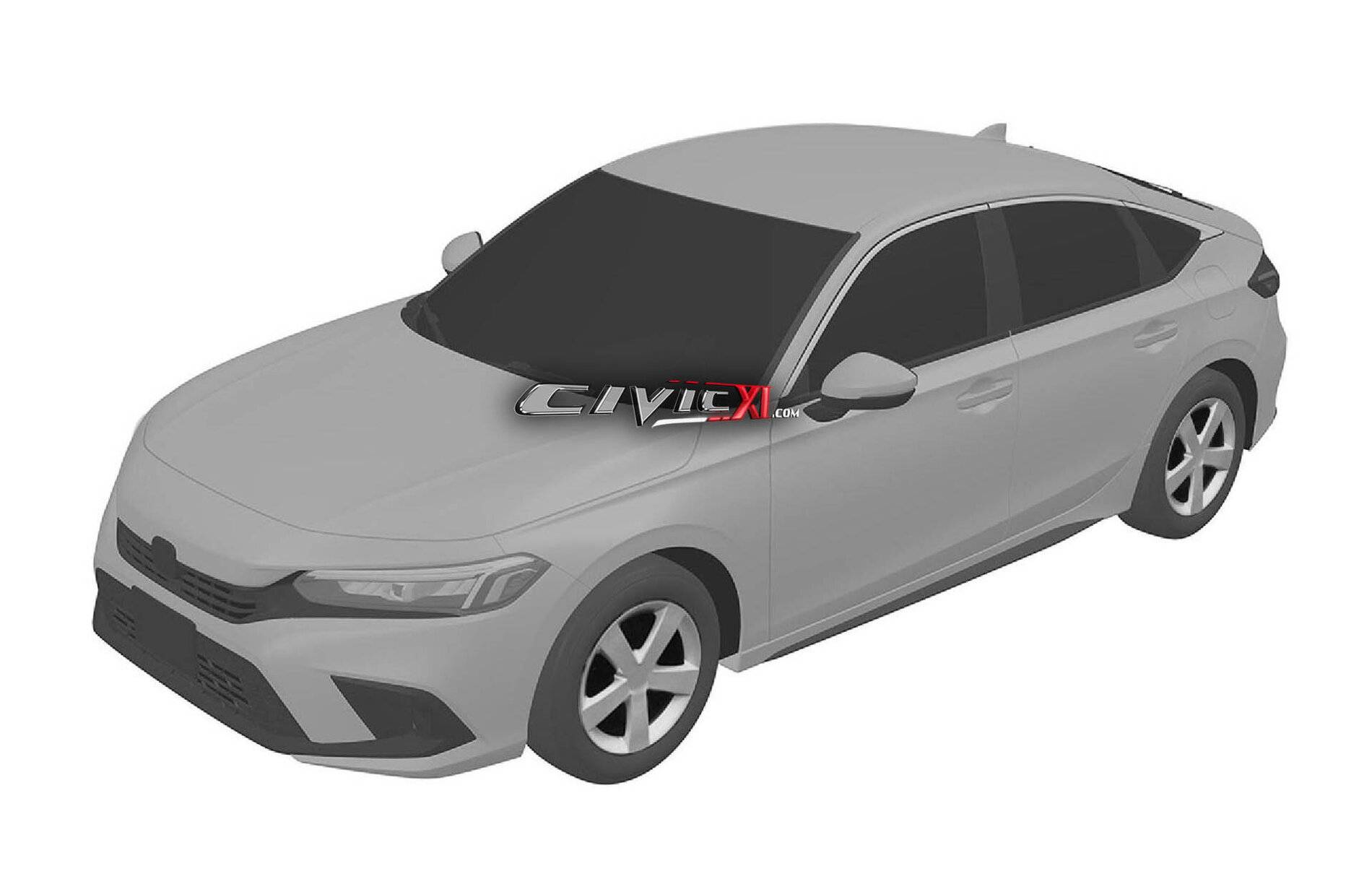 11th Gen Honda Civic Exclusive: 11th Gen 2022 Civic (Hatchback) Fully Revealed in Official Honda Patent Images 11th Gen 2022 Honda Civic Hatchback - CivicXI.com