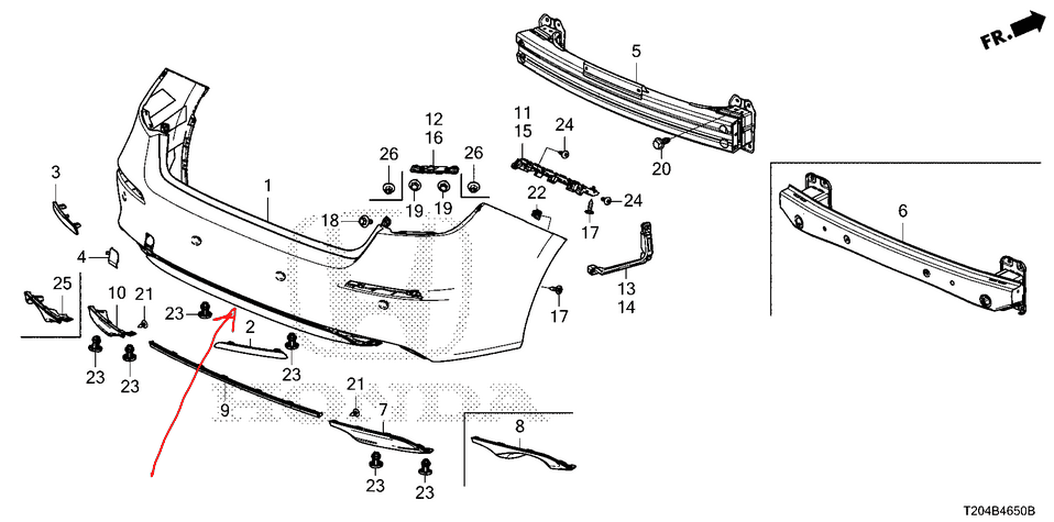 11th Gen Honda Civic Lower Bumper Part Number? 1702080698351