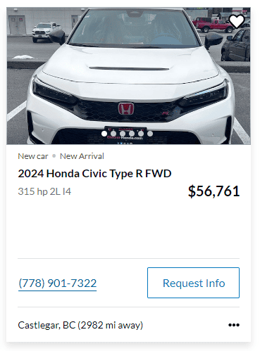 11th Gen Honda Civic Canadian dealer asked what colour Type R I want 1703259859528