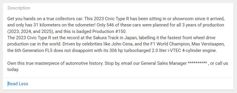 11th Gen Honda Civic Canadian dealer asked what colour Type R I want 1748294588715-vt