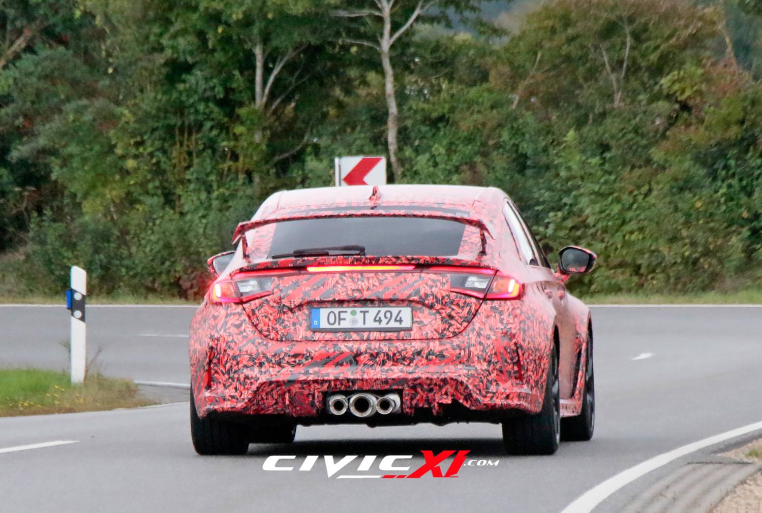 11th Gen Honda Civic 2022 Civic Type R spied testing near Nürburgring ahead of next week's track testing! 2022-civic-type-r-spied-near-nurburgring-14