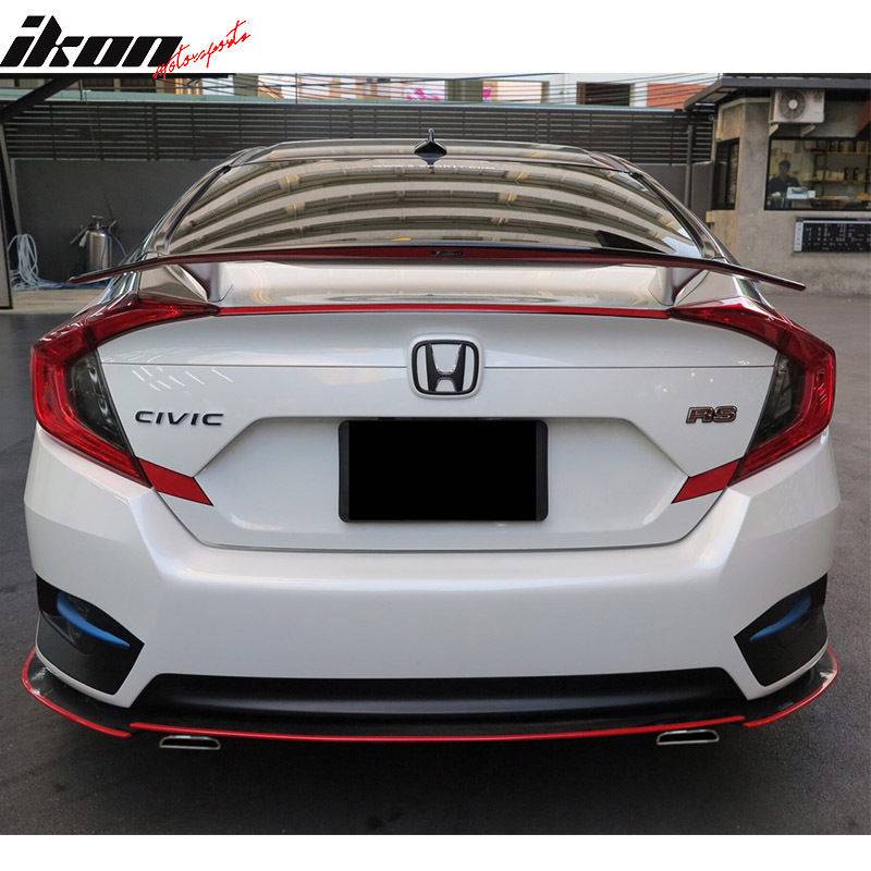 11th Gen Honda Civic 16-17 Civic 10th Gen Sedan - IKON Style Trunk Spoiler (ABS) - AST-U-001-MBA_HC164 3_1