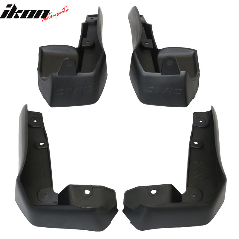 11th Gen Honda Civic 16-17 Civic 10th Gen Sedan - Mud Flaps (PP) - BLM-HC164OE-PP 3_4
