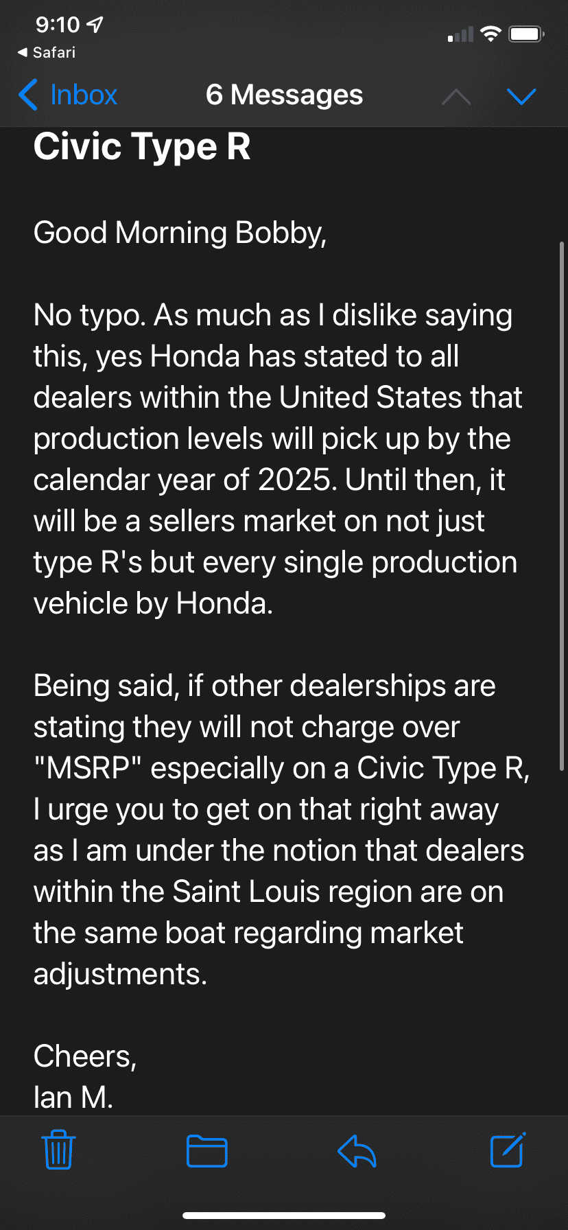 11th Gen Honda Civic 2023 Civic Type R Waitlist / Deposit / Reservations List - Check in here! 8416C21E-D59B-4C70-9A9E-FBD347D170F9