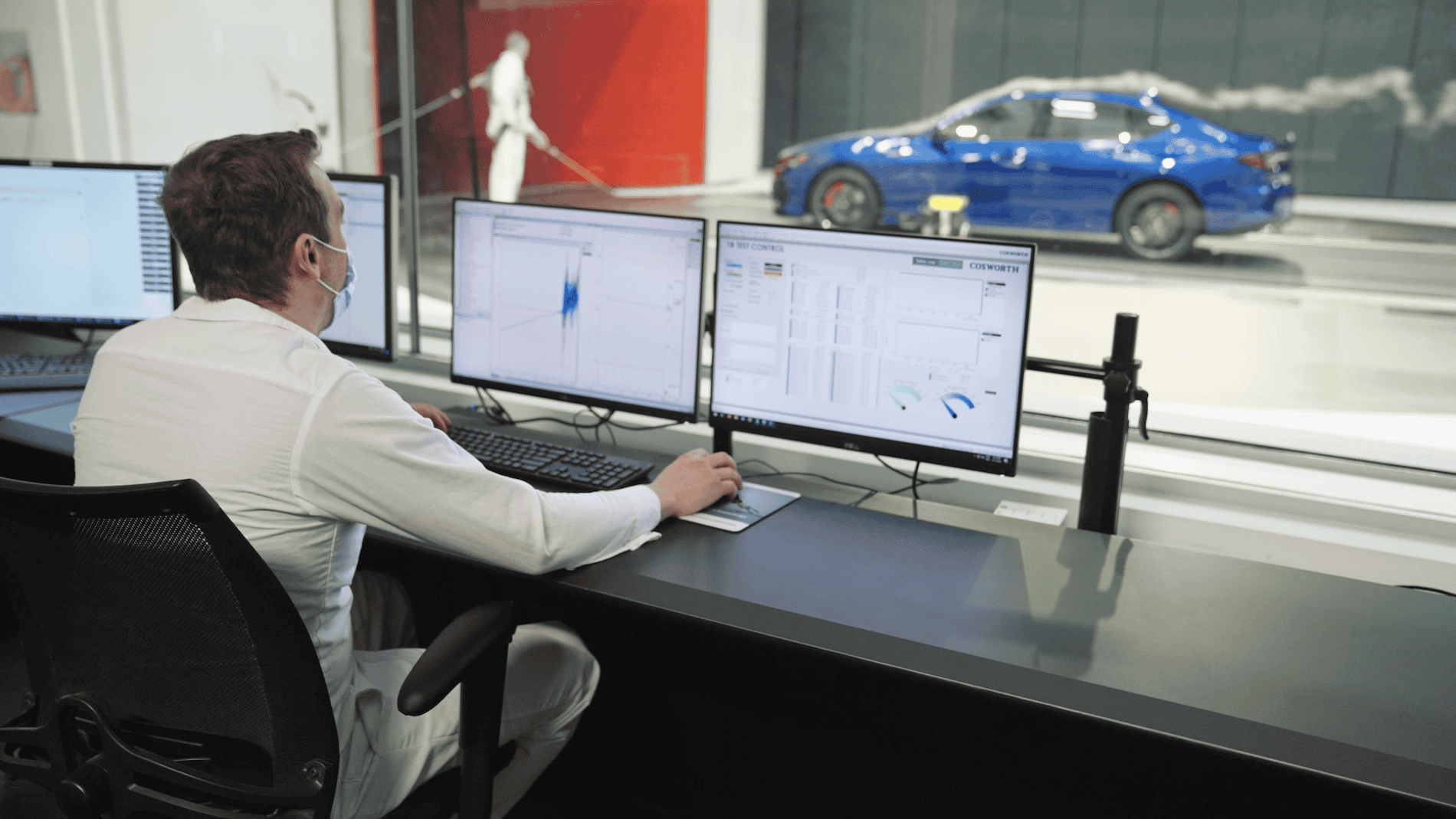 11th Gen Honda Civic Honda Opens New World-Class Wind Tunnel in Ohio Acura TLX Type S Aerodynamics Testing - Control Room