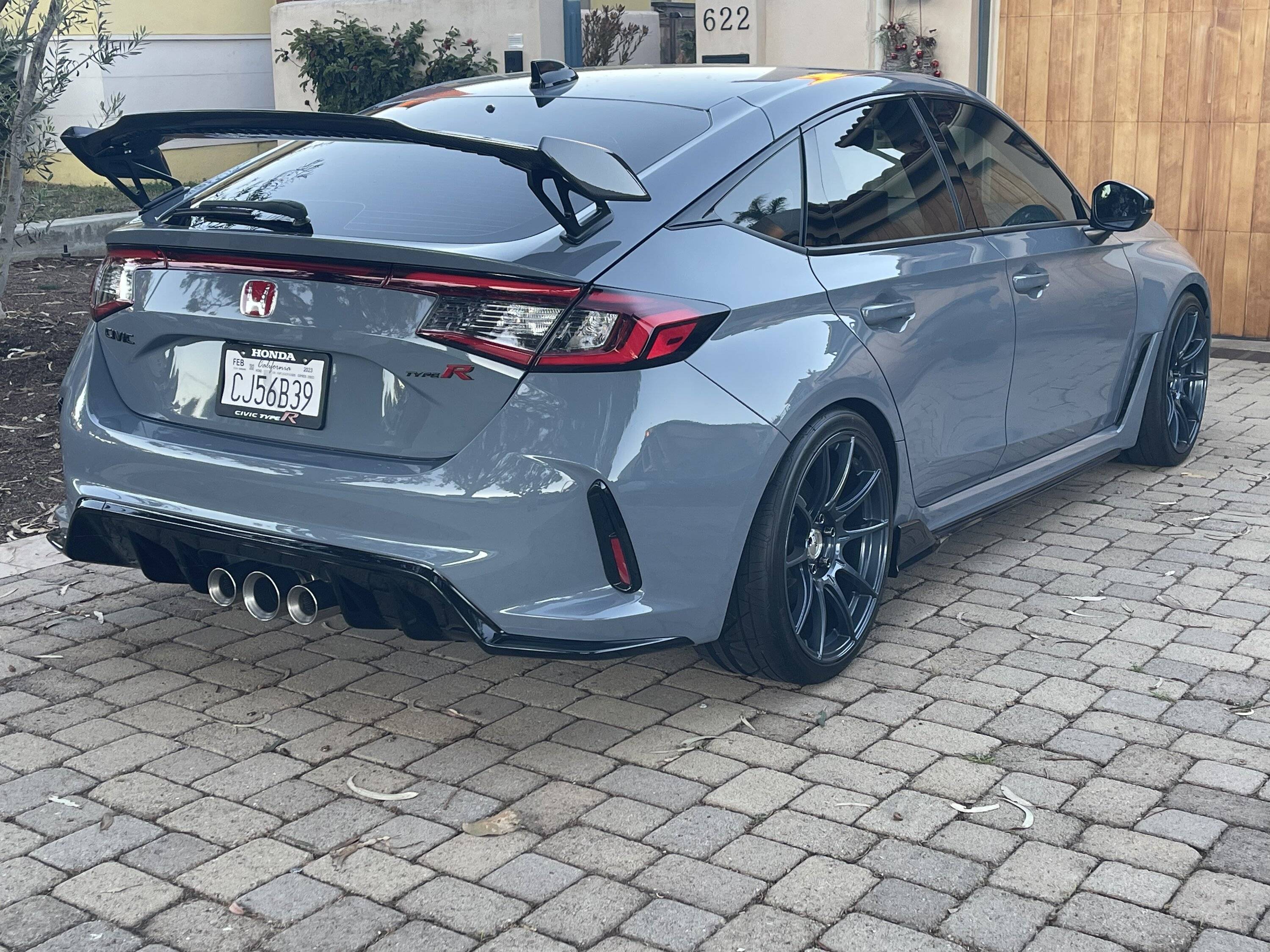11th Gen Honda Civic Lowered my Sonic Grey FL5 Civic Type R on H&R Springs, 19" SSR GTX01 wheels, 265/30/19 Nitto INVO tires AF9B1750-380A-45A5-8E14-F1E2C88E5C9B