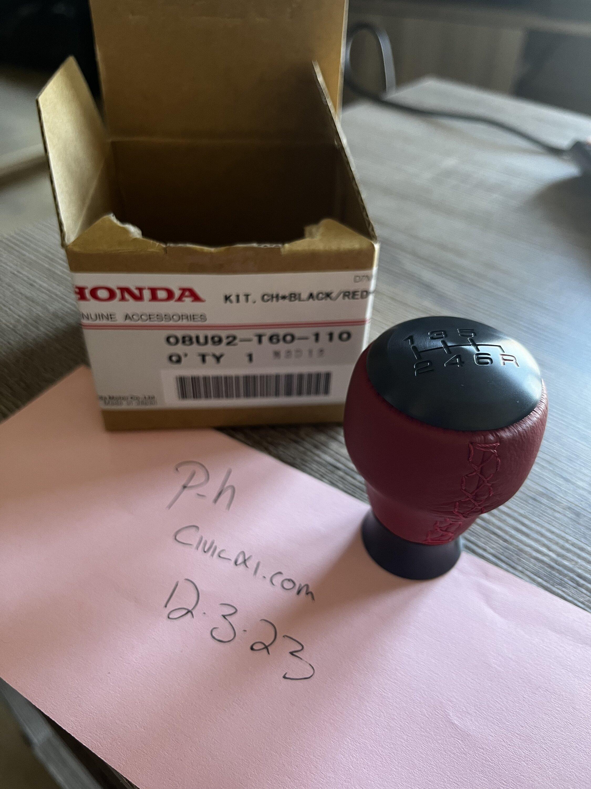 California Black/Red Type R weighted shift knob (165) CivicXI