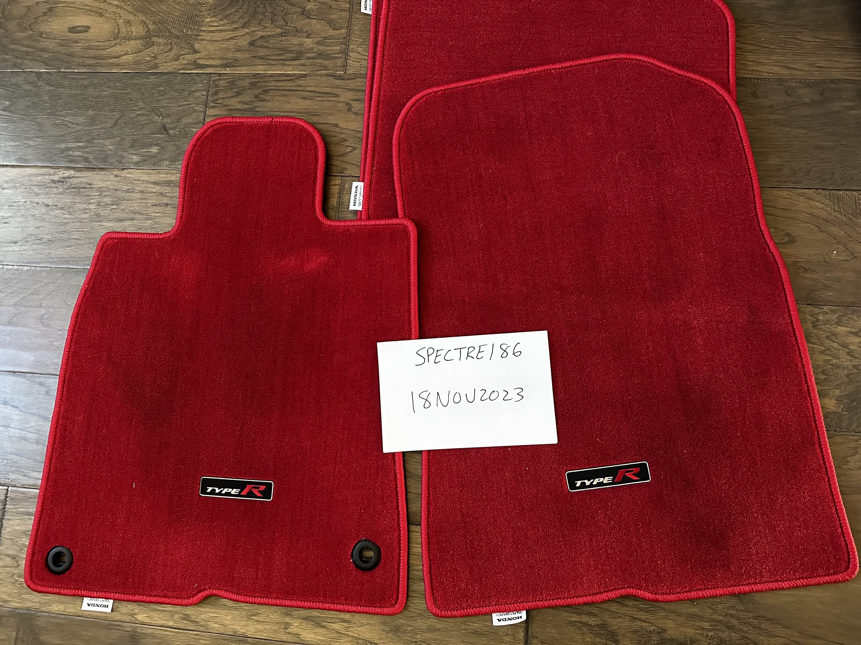11th Gen Honda Civic FL5 Type R Red OEM floor mats.  Used < 500 mi IMG_1585