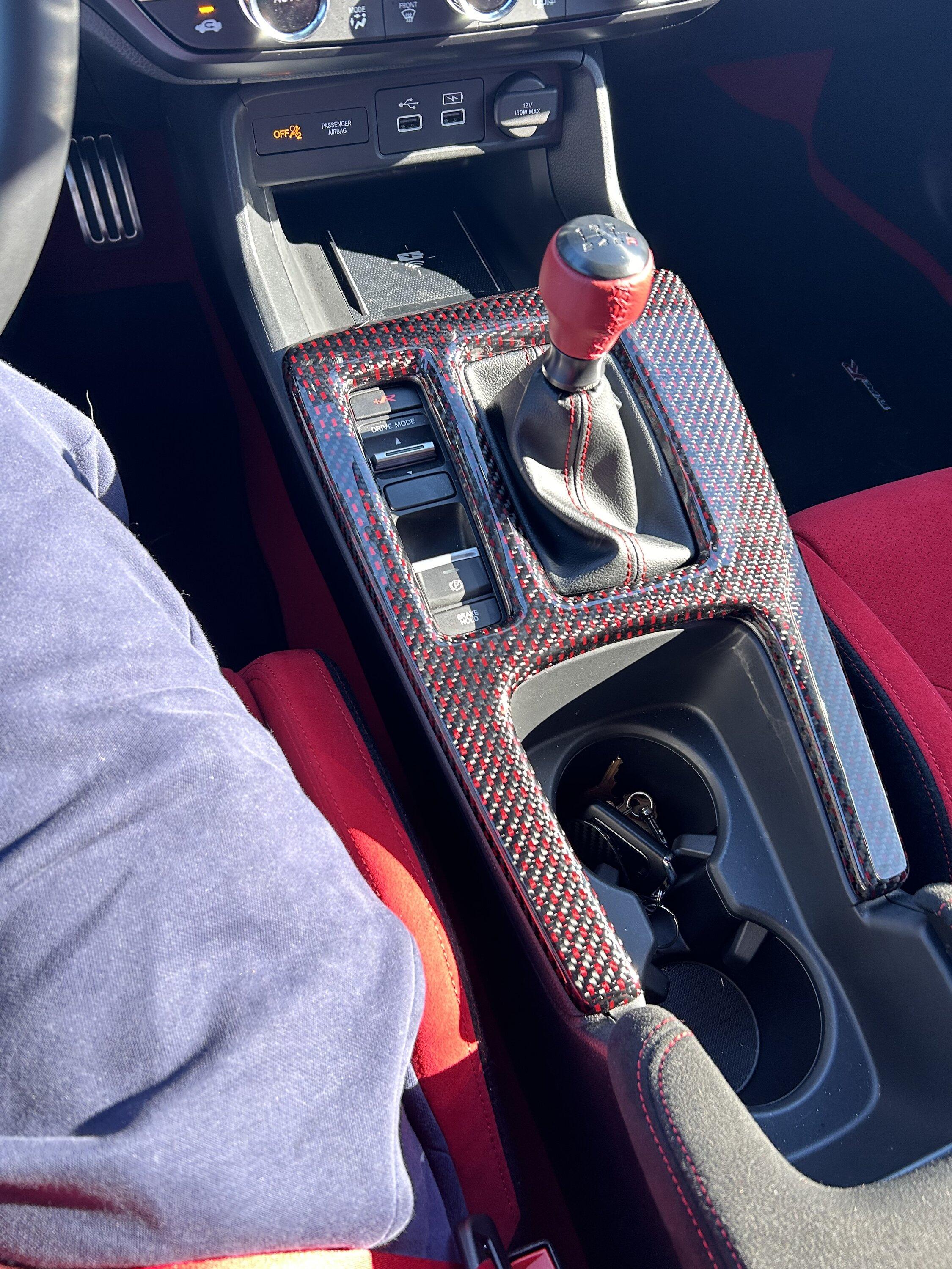11th Gen Honda Civic CarbonSixthElement Carbon Fiber Center Console IMG_3332