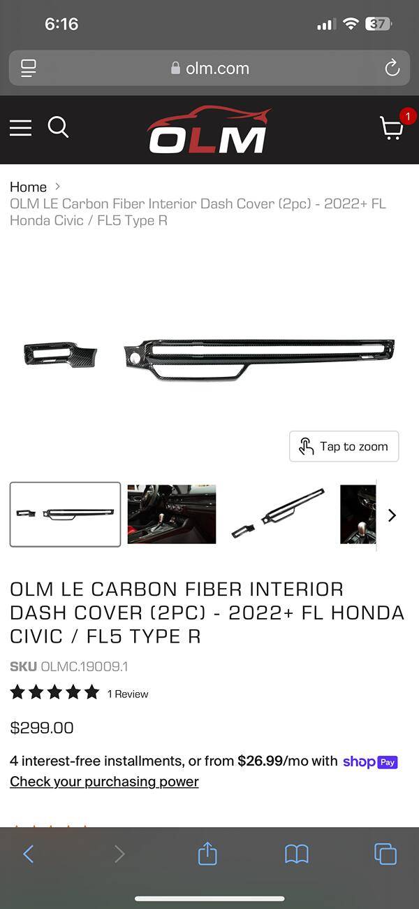11th Gen Honda Civic OLM carbon fiber FL5 IMG_6090