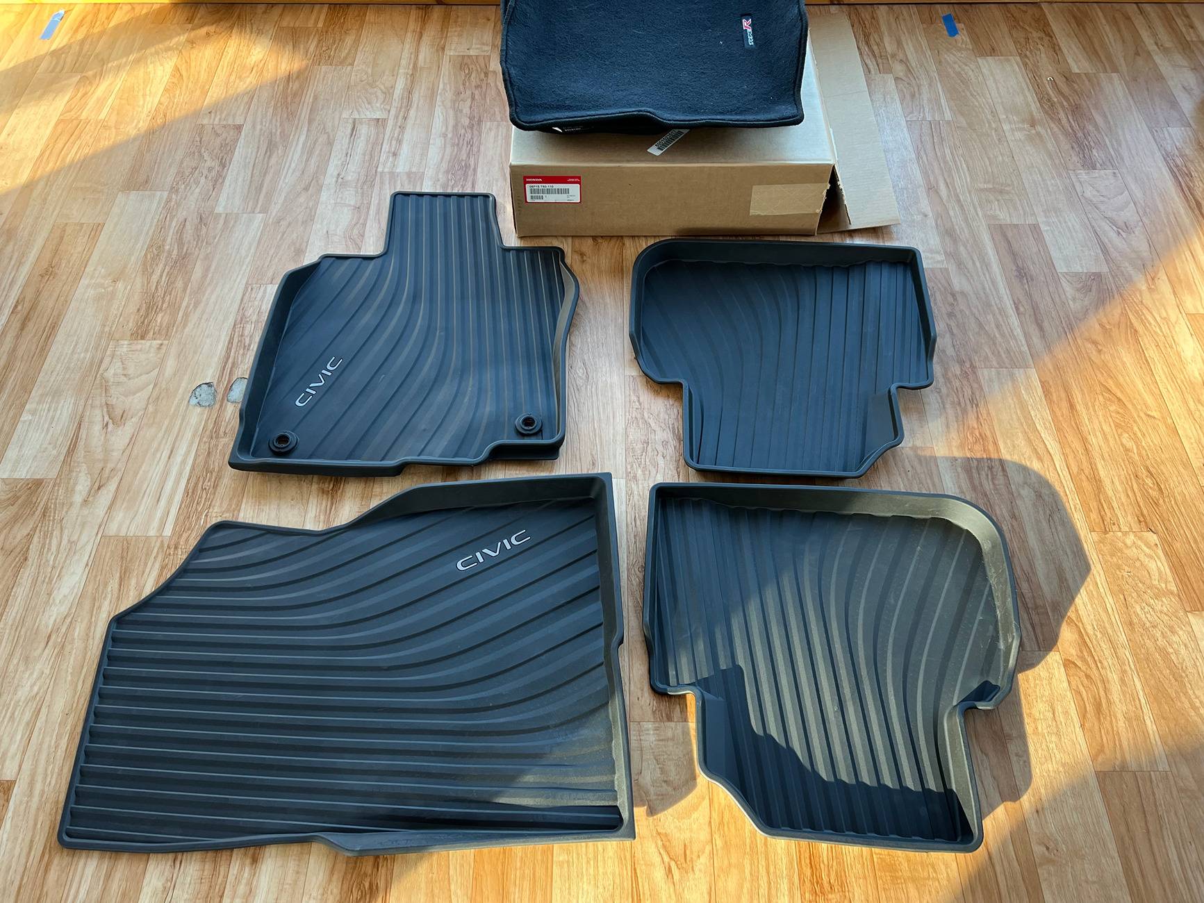 11th Gen Honda Civic SOLD: 2 Sets of OEM Honda Floor Mats — New Rubber All-Season and High Wall Carpet IMG_6528