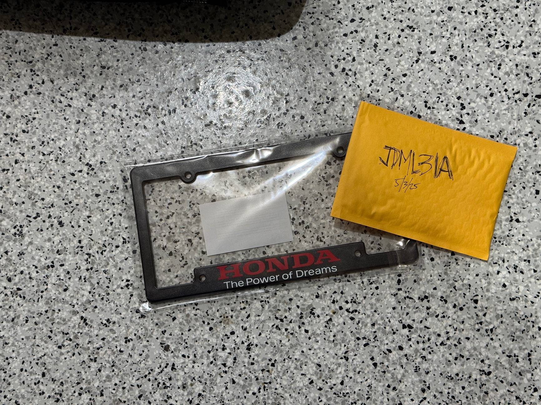 11th Gen Honda Civic OEM Honda FL5 High Rise Carpet + Honda License Plate Frame power of dreams IMG_8070