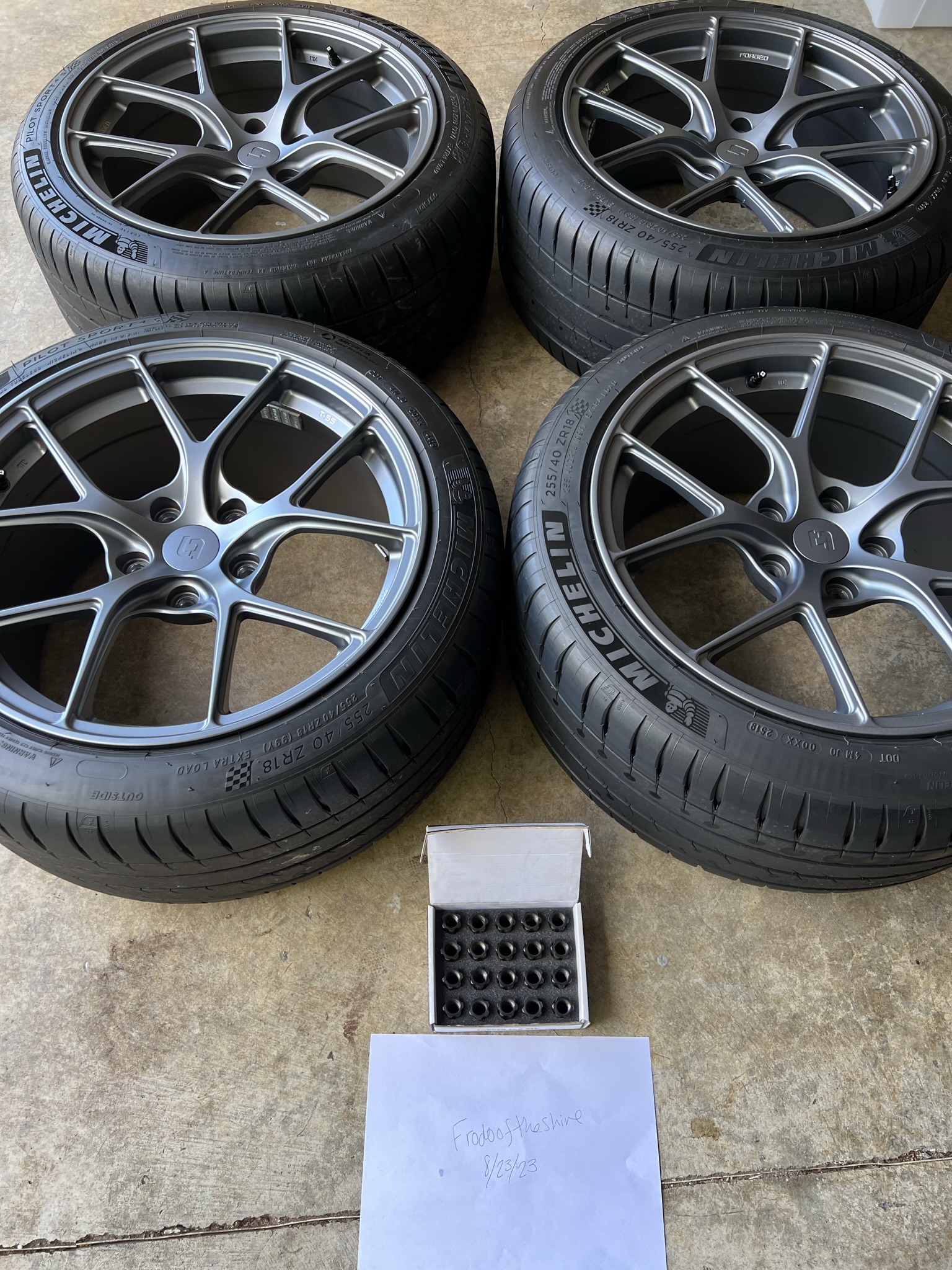 11th Gen Honda Civic Titan TS5 (Satin titanium) w/ titanium lug nuts + Michelin Pilot PS4s tires IMG_8475.JPEG