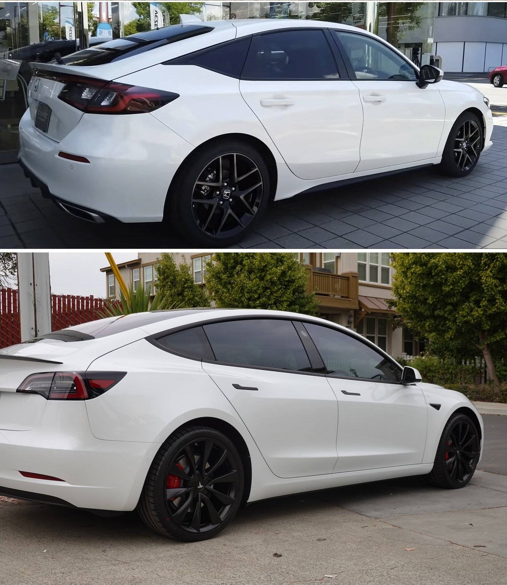 11th Gen Honda Civic 2022 Civic Hatchback looks great in Platinum White with black trim model3