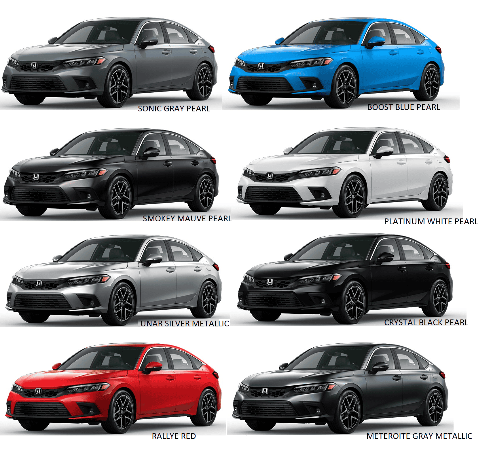 11th Gen Honda Civic 2022+ Civic Colors Threads TOC montage