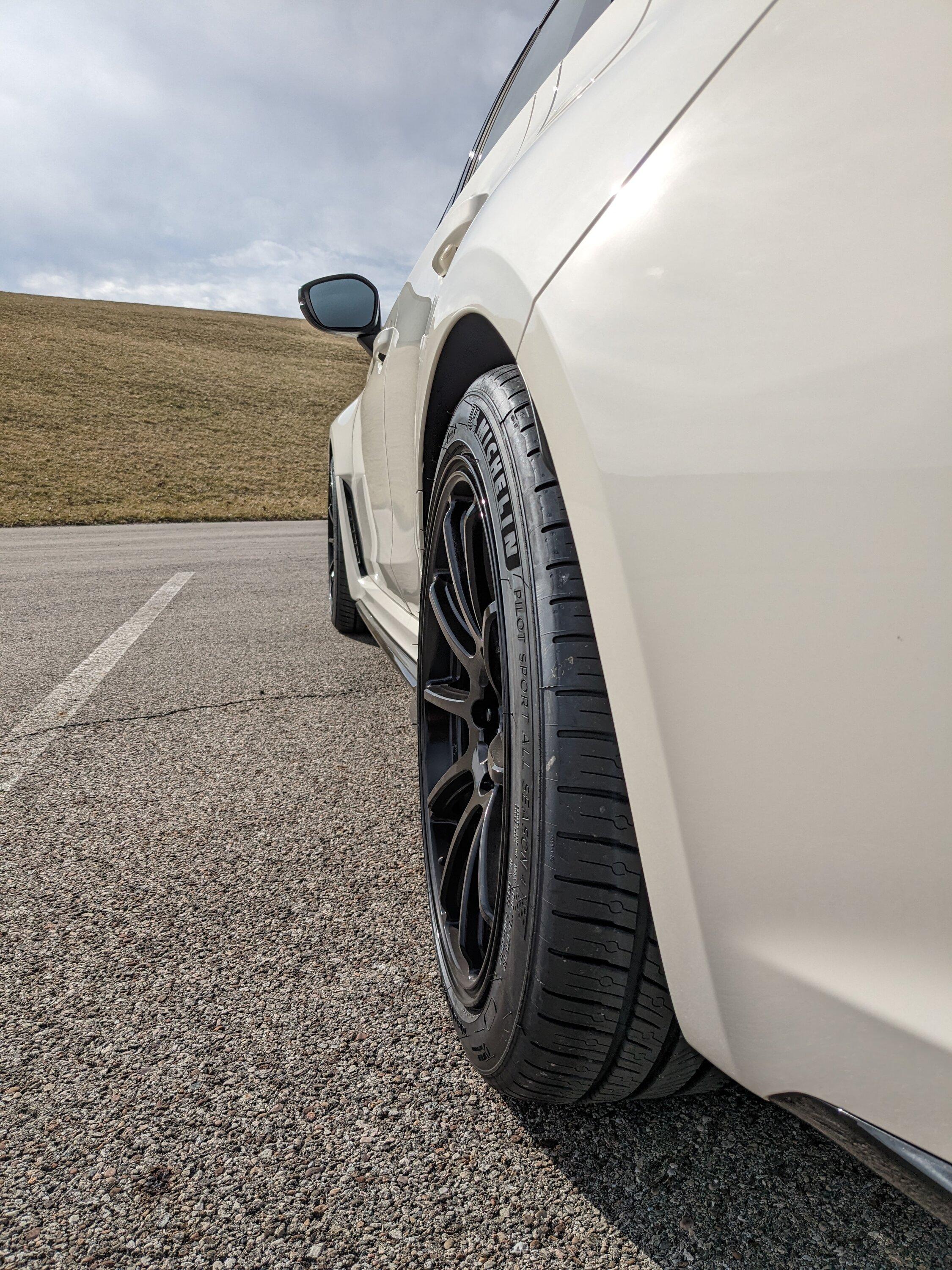 11th Gen Honda Civic 18x9.5 +45 Enkei Triumph (Black) + 255/40R18 PSAS4 PXL_20240208_170129170