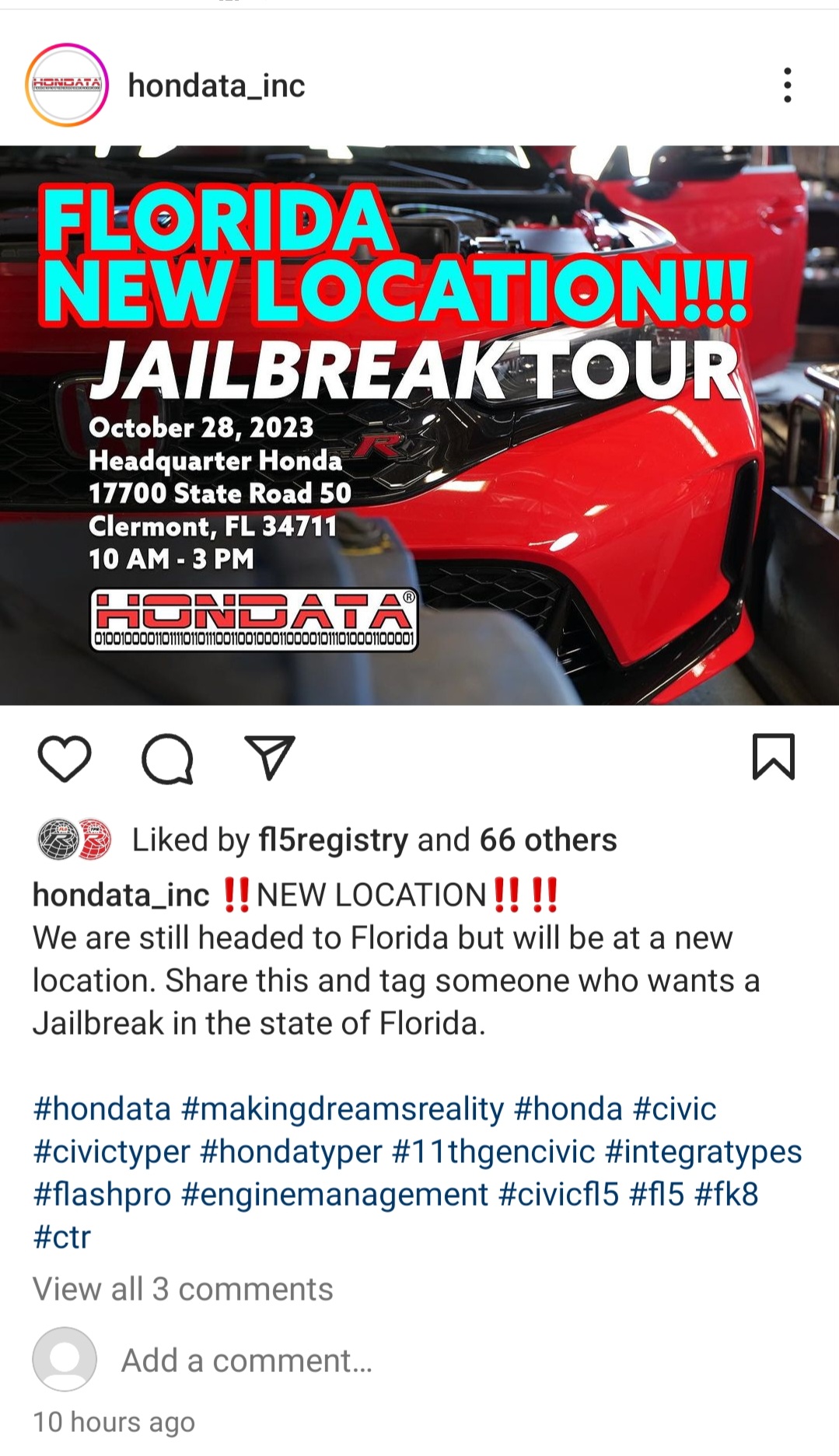 11th Gen Honda Civic Hondata FL5 FlashPro released Screenshot_20231021_003701_Instagram