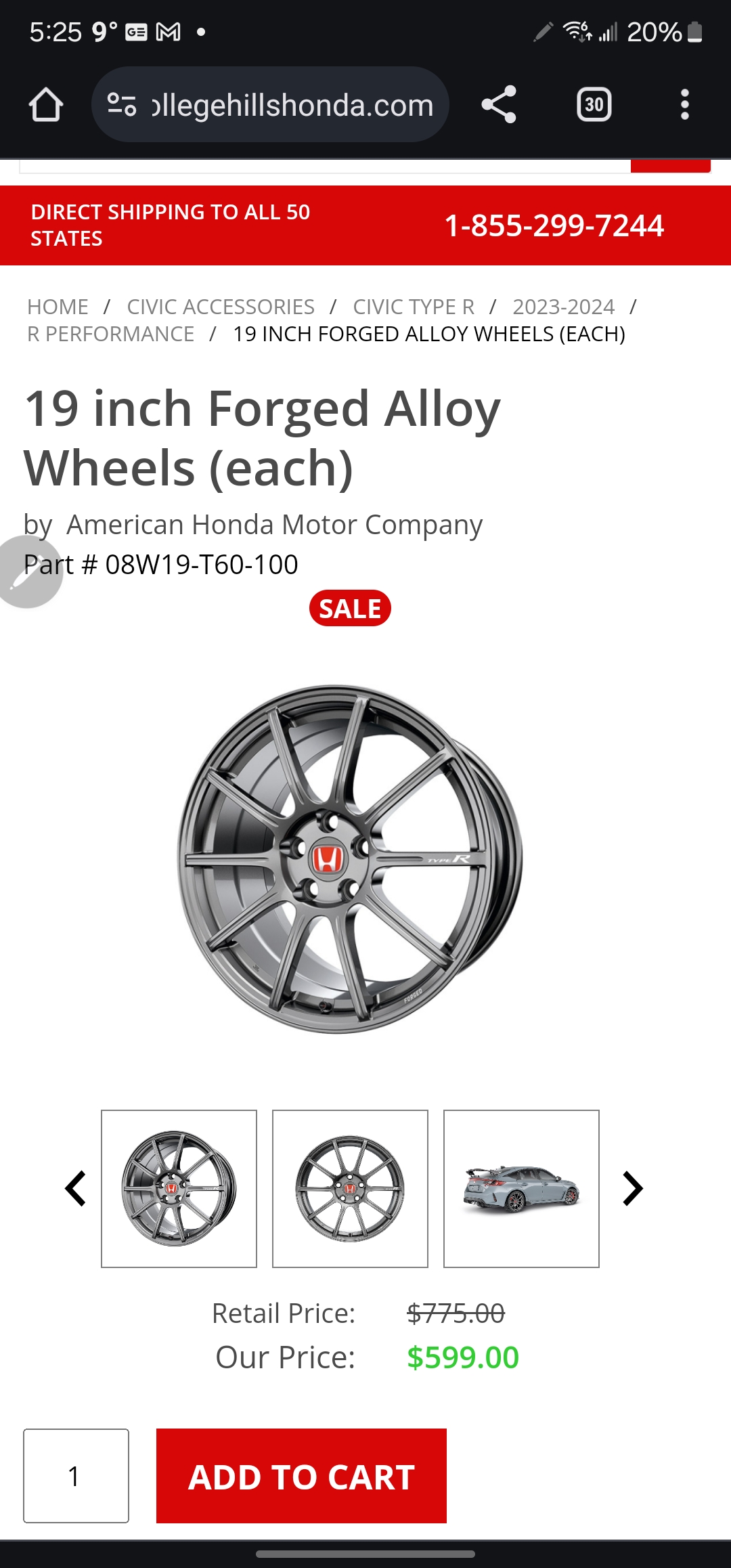 11th Gen Honda Civic Considering these Forged type r wheels for my car Screenshot_20240303_172515_Chrome