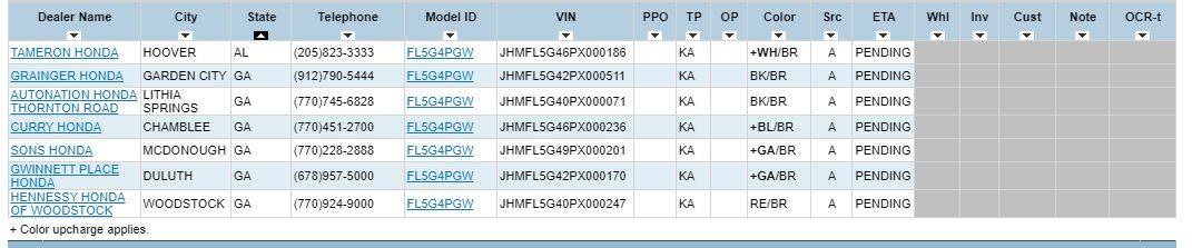 11th Gen Honda Civic 2023 Civic Type R Waitlist / Deposit / Reservations List - Check in here! VIN list GA Al.JPG