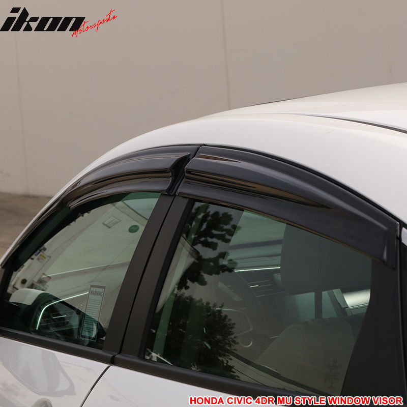 11th Gen Honda Civic 16-17 Civic 10th Gen Sedan - MUGEN Style Window Visor - WD-HC164MU WD-HC164MU-5