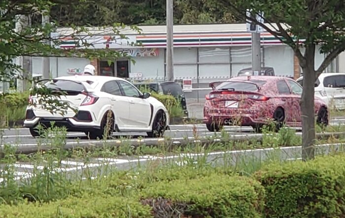 2023 Civic Type R Spied Accompanying an FK8 Type R