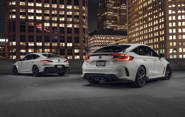 Fraternal Twins Comparison: 2024 Integra Type S vs. 2023 Civic Type R -- Performance Tested
