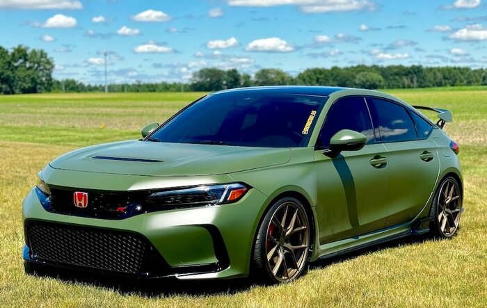 FL5 wrapped in Military Matte Green with Titan Ts5 Bronze Wheels