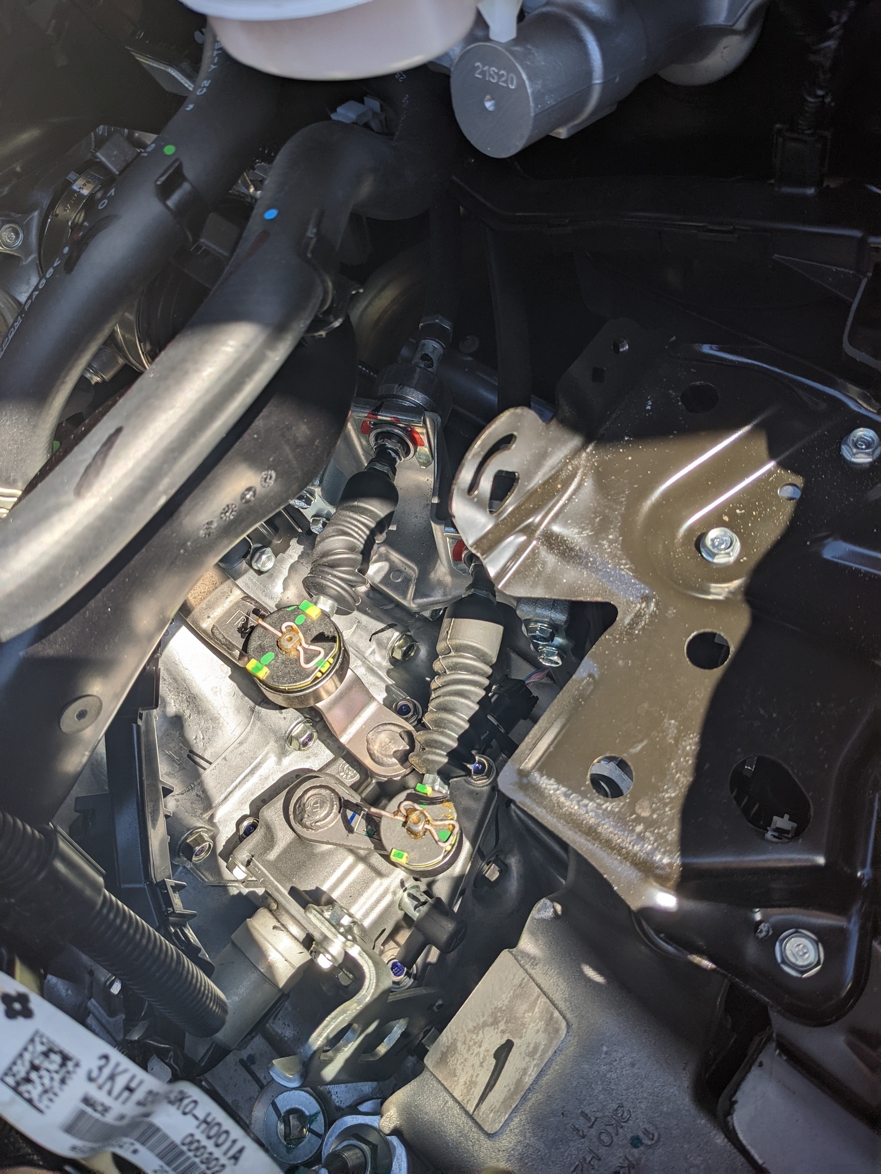 Installed Acuity Instruments shifter cable bushings. CivicXI 11th Gen Civic Type R (FL5