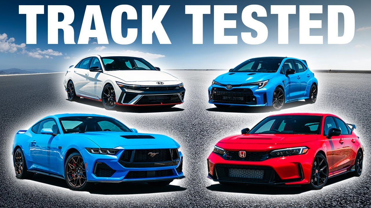 Honda Civic Type R Vs Mustang Gt Edmunds Performance Car Challenge (CTR vs. Mustang GT vs. GR Corolla vs